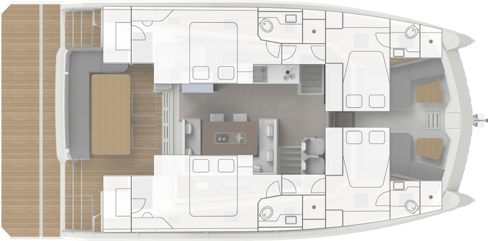Configuration 6 cabines