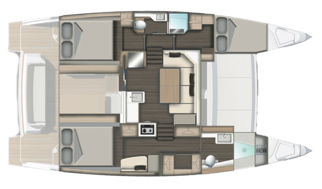 3 cabines