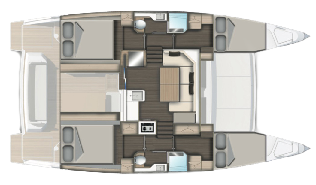 4 cabines