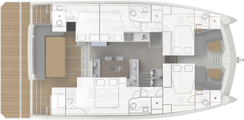 Configuration 6 cabines